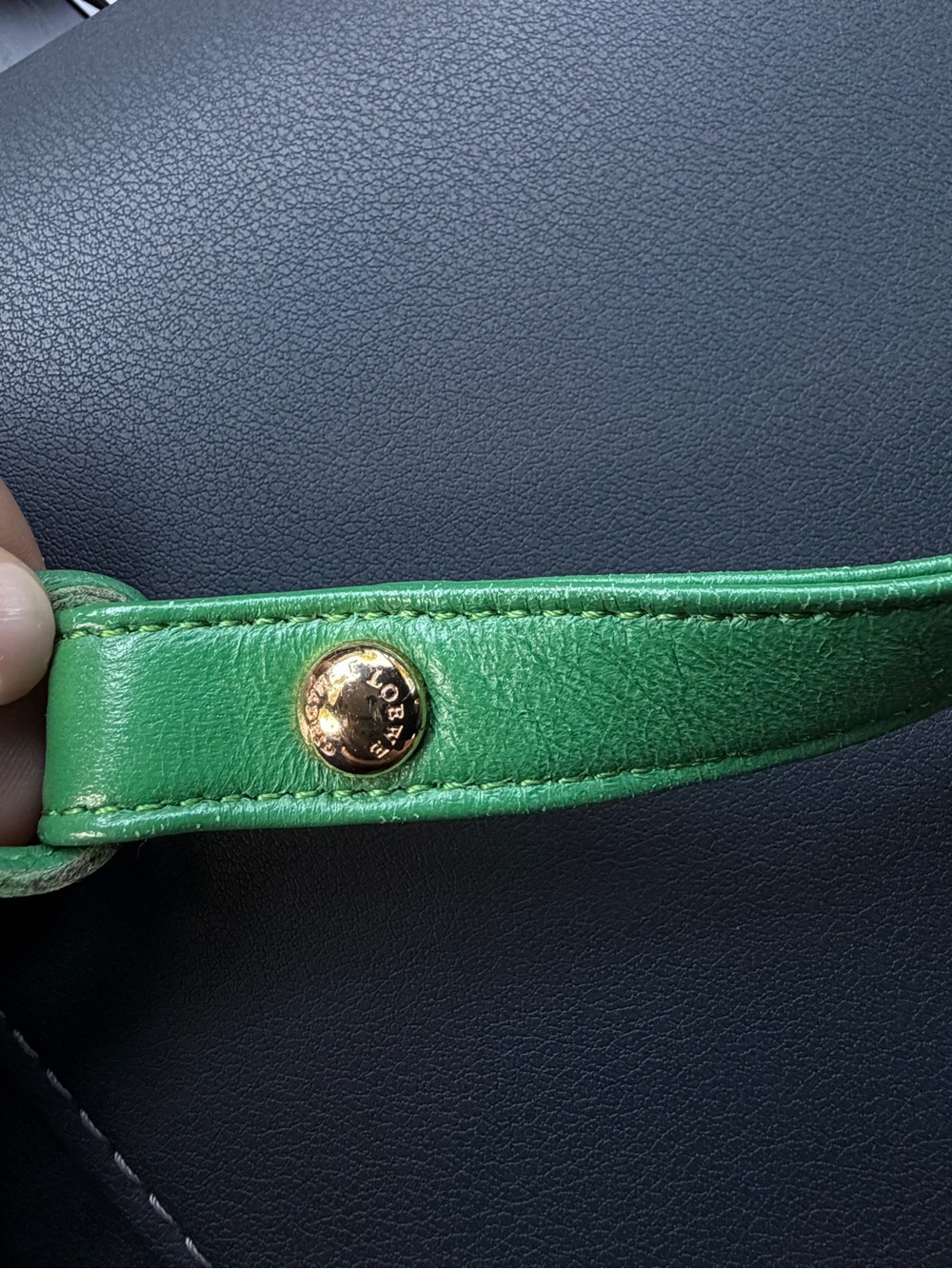 Rare Early Loewe Flamenco Tassel Mini Shoulder Bag Green Leather Archive - Picture 8 of 16